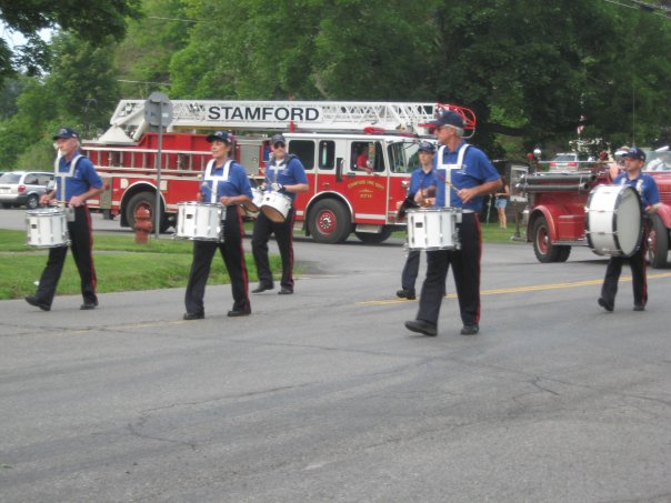 drum team in parade